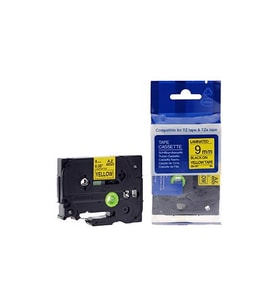 Brother P-Touch Muadili Sarı Etiket 9 Mm Tze-Tape Aze621