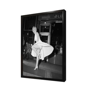 Uçuşan Beyaz Elbiseli Marilyn Monroe Çerçeveli Mdf Tablo