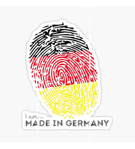 Made in Germany Araba Leptop Oto Sticker 13cm 4 Adet AN