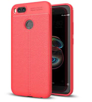Xiaomi Mi 5x Kılıf Deri Tarzı Niss Silikon Case (Kırmızı)