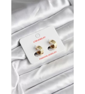 14K Gold Renk Kaplama CM Kadın Küpe - TJ-BKP11413
