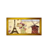 Manzara Temalı Kanvas Tablo 80 x 110 cm Gold Çerçeve