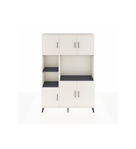 Arges Dolap 9 Raflı 6 Kapaklı 132x30x195 Aytaşı-Aytaşı/Antrasit