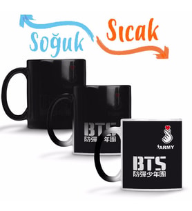 Bts Army fan Sihirli Kupa Bardak Porselen