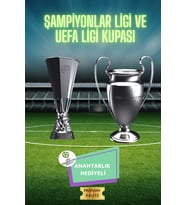 Şampiyonlar Ligi & UEFA Süper Kupa 3D Maket Seti (15 cm) + Şampiyonlar Ligi Anahtarlık Hediye