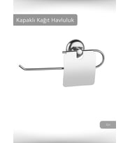 Kapaklı Kağıt Havluluk Paslanmaz Peçetelik Çelik Banyo Havluluk Düzenleyici Krom