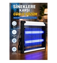 UV Işıklı Elektrikli Sinek ve Böcek Öldürücü – Alüminyum Gövde ve Koruyucu Metal Kafes