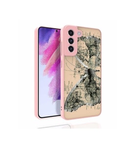Samsung Galaxy S21 FE Uyumlu Kılıf Desenli Kamera Korumalı Parlak Zore Nora Kapak