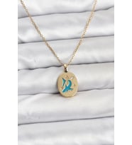 316L Çelik Zincir Gold Renk Shark Figür Kadın Kolye - TJ-BKO10753