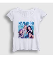 Presmono Kadın Beyaz Poster V2 K-Pop Mamamoo T-Shirt 274129tt