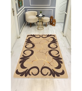 Modern Desenli Dijital Baskı Kaymaz Taban Halı H0181