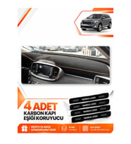 KİA SORENTO (2015-2018) Uyumlu Ön Torpido Koruma Kılıfı Halısı - Siyah Kahverengi