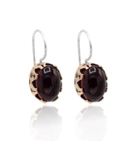 Lal Taşlı El işi Otantik Gümüş Kadın Küpe 201024844