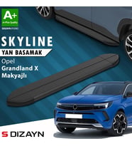 S-Dizayn Opel Grandland X Makyajlı Hybrid Skyline Siyah Yan Basamak 183 Cm 2021-2024 A+ Kalite