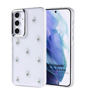 Microsonic Samsung Galaxy A55 Kılıf PrettyCharm Tulip (Yeşil)