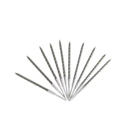 Burgulu Pasta Mumu Gümüş Renkli  10 Lu 12 cm