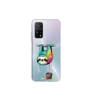 Xiaomi Mi 10t Pro 5g ile Uyumlu Splash Tembel Hayvan Tasarımlı Şeffaf Silikon Kılıf