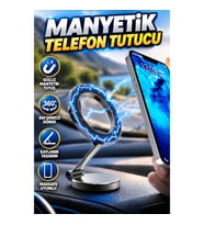 Katlanır Manyetik Magsafe Uyumlu 360 Derece Döner Araç İçi Telefon Tutucu