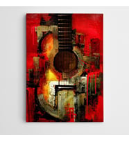 Gitar Modern Sanat Kanvas Tablo