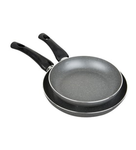 Cem Dynamic Stone Granit Tava Takımı 2 Li Set 24+26cm (Siyah-Haki-Gri)