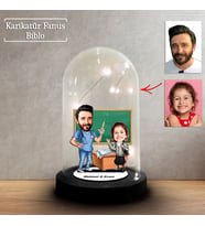 Kişiye Özel Karikatür Erkek Hemşire, Sağlıkçı Öğretmen  ve Öğrenci Tasarımlı Fanus Biblo, Öğretmene Hediye, Öğretmenler Günü, Öğretmenler Günü Hediyesi, FN209