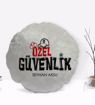 BK Gift Kişiye Özel İsimli Özel Güvenlik Tasarımlı Dekoratif Kırlent Yastık-1