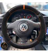 Volkswagen Golf Mk4 Dikme Direksiyon Kılıfı Alcantara Süet Mat Karbon Taba Yüzük ve Dikiş 3 Kollu Comfortline Trendline 1997-2004