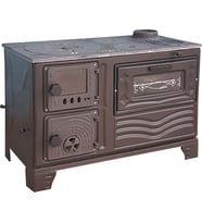 Dorello Mat Siyah MF65 Model Soba Kuzine Soba 40 cm Fırınlı Soba