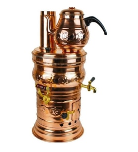Bakir Odunlu Pinkin Semevari 7,5 Litre Ymnbakir046