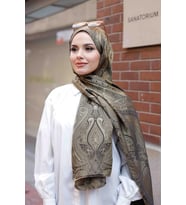 Etro Desen Premium Şal Haki