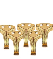 Metal Aysak Epoksi Tepsi Tesbih Kutusu Ve Aksesuar Ürünleri İçin Mini Ayak 100 lü  2,5 Cm  Gold
