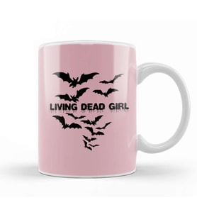 Living Dead Girl Gothic Vampire Twilight Grunge Punk Post Bats Wings Kupa Bardak Porselen