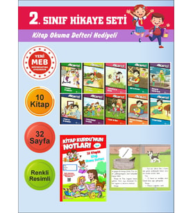 2.Sınıflar İçin Okumayı Sevdiren 10 lu Hikaye Seti 3 (Kitap Okuma Defteri Hediyeli)