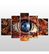 Lens Göz Kanvas Tablo 208x120cm (Karışık)