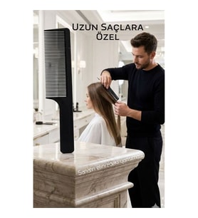 Profesyonel Antistatik Uzun Saç Kesim Tarağı - Isıya Dayanıklı ve Ergonomik 23 cm