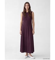 LCW Modest Bordo Bisiklet Yaka Kloş Elbise