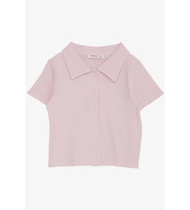 Breeze Kız Çocuk Tişört Crop Çıtçıtlı Fitilli 9-14 Yaş, Pembe