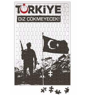 Ayyıldız Türkiye Diz Çökmeyecek Türk Bayrağı Puzzle 240 Parça Yapboz