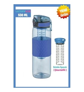 UZSPACE MATARA TRITAN 5060 DETOKS BÖLMELİ 530 ML CLITORIA BLUE