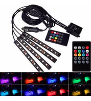 Araç İçi Ayak Altı Led Kumandalı Sese Duyarlı 12'li - RGB  Auto Ampulance (Beyaz)