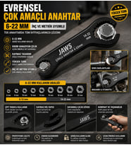 Evrensel Çok Amaçlı Anahtar 6 22 mm İnç ve Metrik Uyumlu Güçlü Tork Performansı