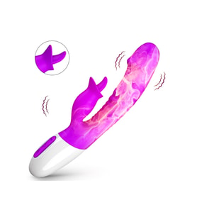 Şarjlı Akıllı Isıtmalı Titreşimli Dil Hareketli G-Spot Klitoris Uyarıcı Yapay Penis Rabbit Vibratör