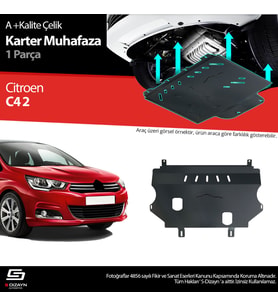 S-Dizayn Citroen C4 Çelik Karter Muhafaza 2010-2020 A+ Kalite (Karışık)