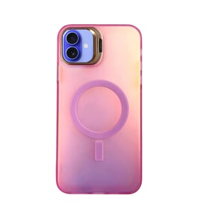 iPhone 16 Plus Kılıf Primera Magsafe Standlı Kapak - Pembe