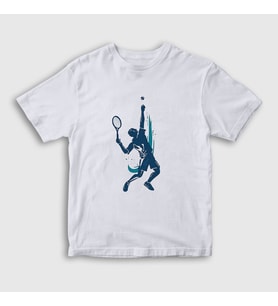 Presmono Unisex Çocuk Beyaz Serve Servis Spor Tennis Tenis T-Shirt 339121tt