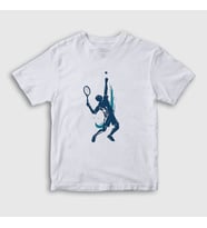 Presmono Unisex Çocuk Beyaz Serve Servis Spor Tennis Tenis T-Shirt 339121tt