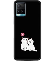Vivo Y21 Kılıf Silikon Desen Özel Seri Love Cats 1690