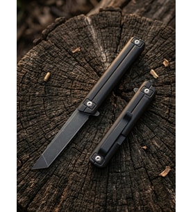 Knivox Browning Profesyonel Siyah Tanto Namlu D2 Çelik Çakı - Ultra İnce Tasarım