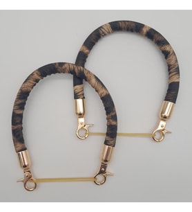 Angel Çanta Aksesuar Çift Kısa Kordon Çanta Sapı Leopar Light Gold Metalli