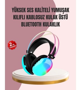 Düşük Gecikmeli Bluetooth 5.3 Gaming Kulaklık – RGB Işıklı